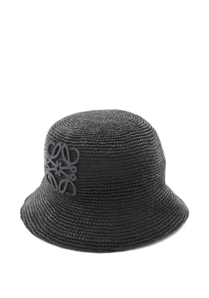 Loewe Pre-Owned 2010s x Paula´S ibiza Anagram raffia bucket hat - Black