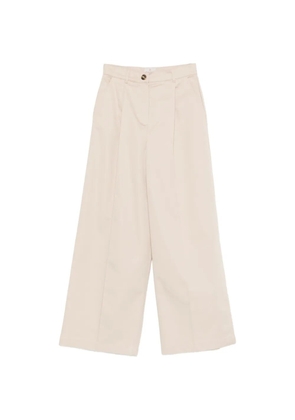 Marella pleated palazzo pants - Neutrals