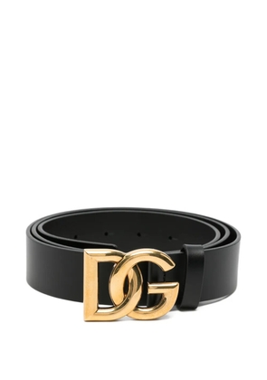 Dolce & Gabbana Pre-Owned logo leather belt - Black