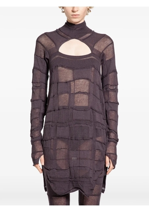 HALOS checked turtleneck sweater - Purple