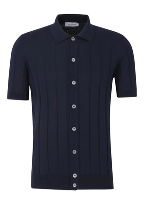 Gran Sasso button ribbed shirt - Blue