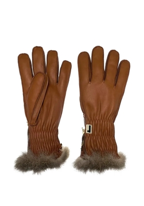 Restelli leather gloves - Brown