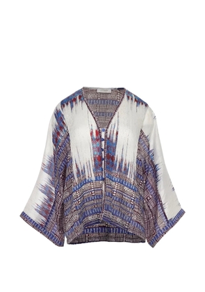 Devotion paisley-print V-neck blouse - Blue