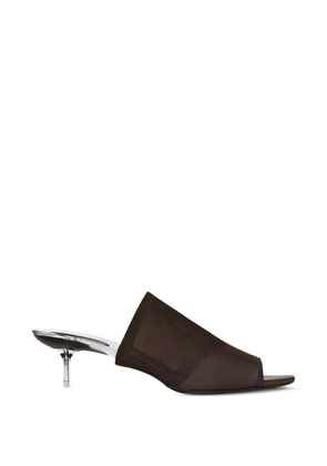 Courrèges mesh mule sandals - Brown