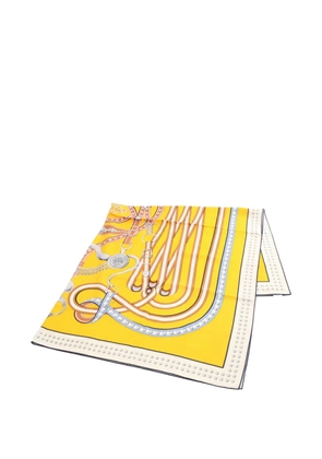 Hermès Pre-Owned 00s striped cashmere shawl - Yellow