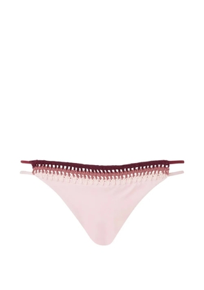 Leslie Amon Garis trim-detail bikini bottom - Pink