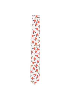 Moschino heart-print tie - White