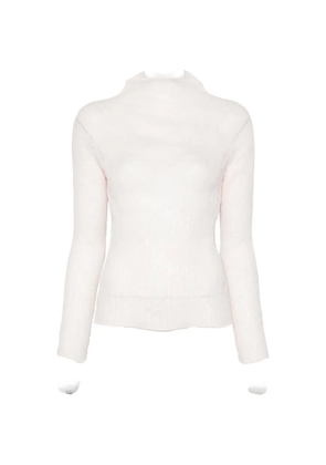 Issey Miyake chiffon long-sleeve top - Pink