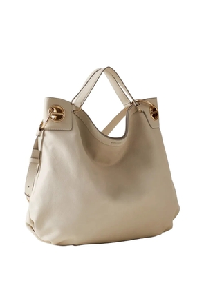 Borbonese large London tote bag - Neutrals