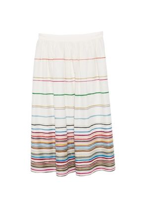 Paul Smith striped midi skirt - White