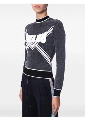 Off-White knitted cropped sweater - Grey