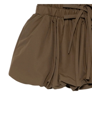Monse ruched bubble mini skirt - Brown