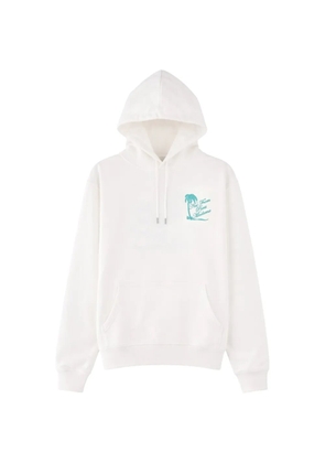 Drôle De Monsieur drawstring graphic hoodie - White
