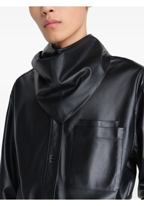 LEMAIRE leather triangle scarf - Black