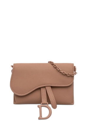 Christian Dior Pre-Owned 2020 Nano Ultra Matte Calfskin Saddle Chain Pouch crossbody bag - Brown