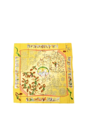 Hermès Pre-Owned 20th Century Neige d Antan Silk Scarf 90 scarves - Yellow