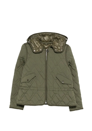 Moncler quilted hooded jacket - Green