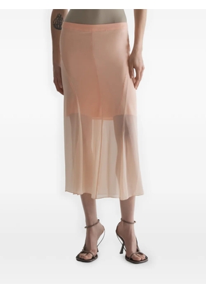 Mugler crepe skirt - Orange