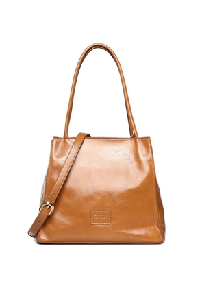 BIASIA logo-patch tote bag - Brown