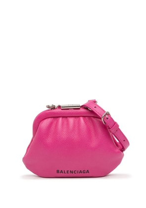 Balenciaga Pre-Owned 2020 Mini Grained Calfskin Cloud Coin Purse On Strap crossbody bag - Pink
