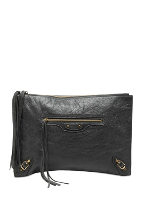 Balenciaga Pre-Owned 2018 Lambskin Motocross Classic Zip Around Flat clutch bag - Grey