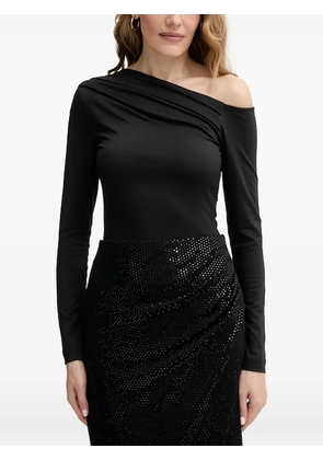 GUESS USA shoulder long-sleeved top - Black