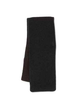 N.Peal herringbone cashmere scarf - Brown