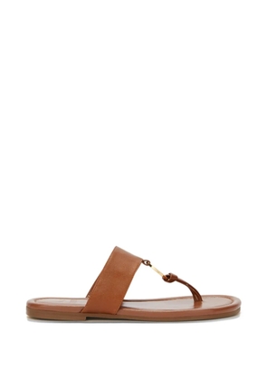 Odissì Olivia ring-detail leather sandals - Brown