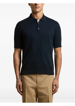 Peserico ribbed polo - Blue