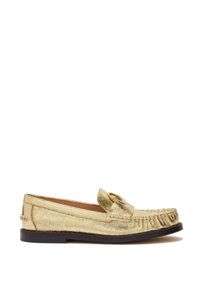Odissì Kali decorative leather loafers - Gold