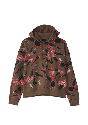 Jordan x Parker Duncan printed hoodie - Brown