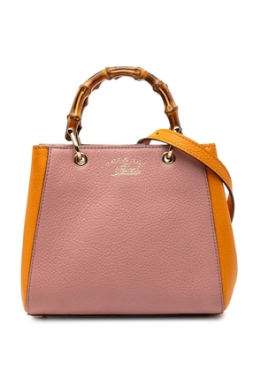 Gucci Pre-Owned 2000-2015 Mini Bicolor Calfskin Bamboo Shopper satchel - Pink