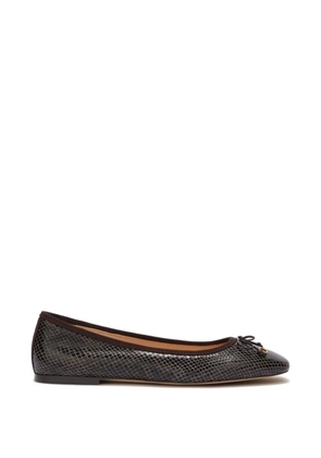 Odissì Lou python-print leather ballet flats - Brown
