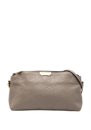 Burberry Pre-Owned 2000-2017 Small Grain Check Embossed Leather Chichester crossbody bag - Grey