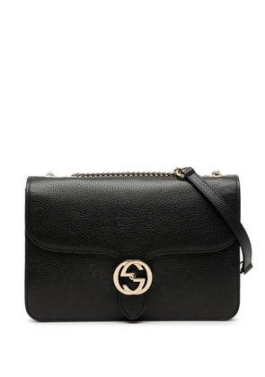 Gucci Pre-Owned 2000-2015 Medium Dollar Calfskin Interlocking G crossbody bag - Black