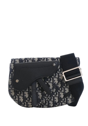 Christian Dior Pre-Owned 2020 Oblique Canvas Saddle Messenger Bag crossbody bag - Blue