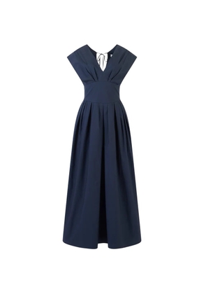 Rosie Assoulin V-neck pleated midi dress - Blue