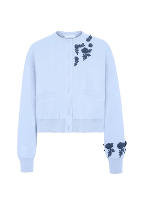 Rabanne floral-embroidery cardigan - Blue