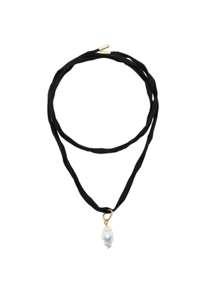 Carven pearl pendant necklace - Black