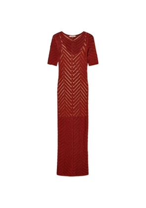 TWINSET chevron knitted dress - Red