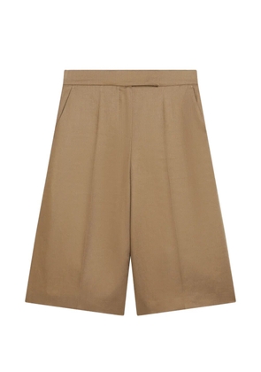 Max Mara pleated tailored shorts - Brown