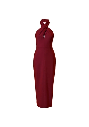 Carolina Herrera twisted halterneck midi dress - Red