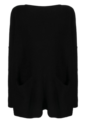 Daniela Gregis open pocket boat neck jumper - Black