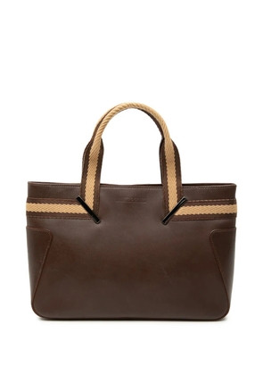 Gucci Pre-Owned 2000-2015 Leather Web handbag - Brown