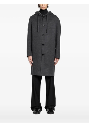 Lardini hooded wool coat - Grey