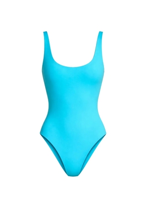 Bond-eye reversible square-neck swimsuit - Blue