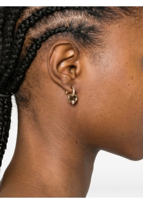 FENDI logo earrings - Gold