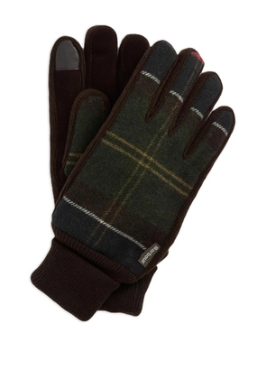 Barbour tartan-paneled gloves - Brown