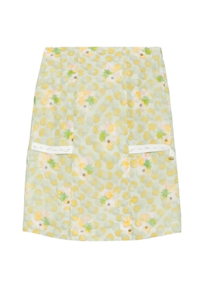 FENDI floral midi skirt - Green
