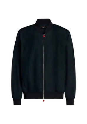 Kiton zip linen jacket - Blue